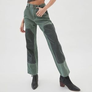 BDG JACK HIGH WAISTED CARPENTER JEAN - OLIVE